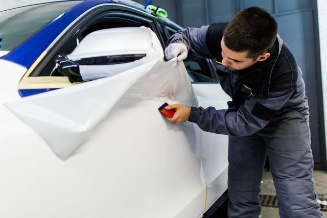 Vehicle wrap applied to a car by DS Pro